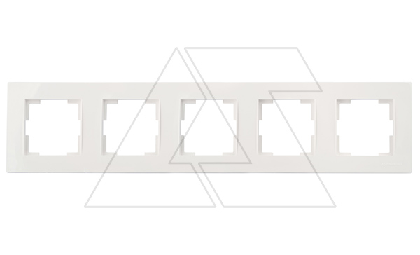 Rita - Рамка 5 постов, горизонтальный монтаж, белый
