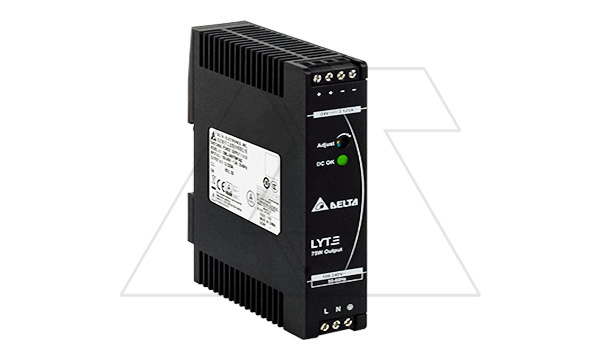Блок питания импульсный Lyte, 75W, 3.125А, 85_264VAC / 24VDC, DIN35, винт.клеммы, пл.корпус