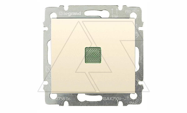 Valena - Переключатель промежуточный с подсветкой, сл.кость