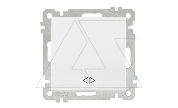 21 - Выключатель промежуточный, пруж. зажимы, белый 21 - Выключатель промежуточный, пруж. зажимы, белый