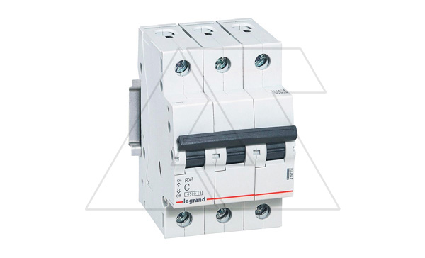 Авт. выключатель Legrand RX3, 3P, 25A, хар-ка C, 4,5kA, 3M (стикерованный) Авт. выключатель Legrand RX3, 3P, 25A, хар-ка C, 4,5kA, 3M (стикерованный)