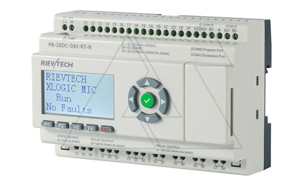 Программируемый логический контроллер PR-26DC-DAI-RT-N, 12_24VDC, 16DI(12AI), 2TO, 8RO, RTC, SD, RS485, Ethernet, ЖКИ