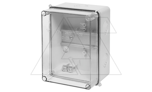 Коробка распред. CARBO-BOX, 118x158x80mm, с DIN-рейкой, прозрачная крышка, ABS/PC, GW 650°C, IP55 Коробка распред. CARBO-BOX, 118x158x80mm, с DIN-рейкой, прозрачная крышка, ABS/PC, GW 650°C, IP55