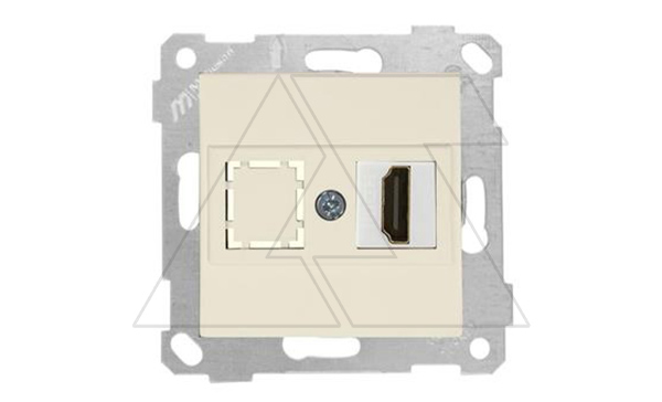 Rita - Розетка 1xHDMI, сл.кость Rita - Розетка 1xHDMI, сл.кость