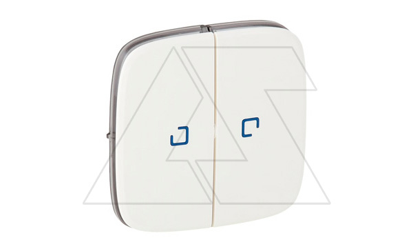 Valena Allure - Лицевая панель для выключателя двухклавишного с подсветкой, белая