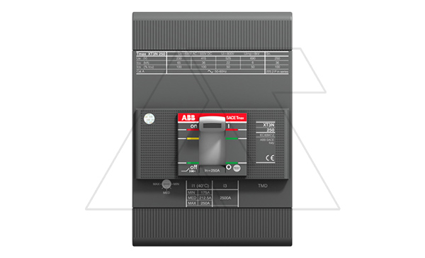 Авт. выключатель Tmax XT3N 250/200 TMD, 200A 3P 36kA It=0.7…1In Ie=10In