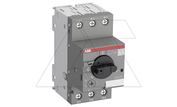 Авт. выключатель MS116-0.4, It=0.25...0.4A Ie=5A 0.09kW Icu=100kA CLASS-10A обрыв L