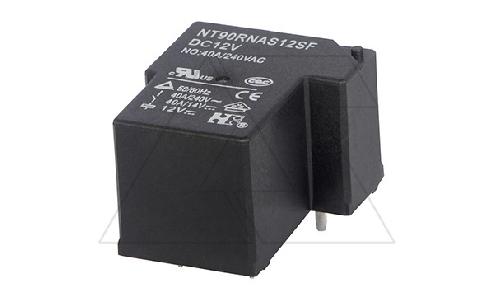 Реле NT90RNASDC12VSF0.9, 1NO, 40A(240VAC/30VDC), AgSnO2, 12VDC, 155°C, для печатных плат, IP67