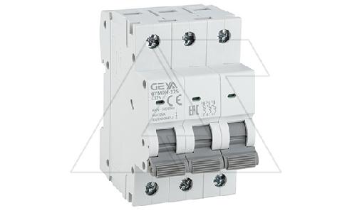Авт. выключатель GYM9H-125-3P-125C, 3P, 125A, хар-ка C, 10kA, 3M