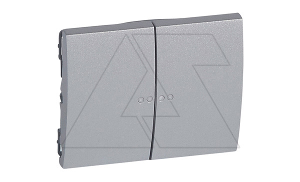 Galea Life - Клавиша для выключателя двойного с индикацией, Aluminium Galea Life - Клавиша для выключателя двойного с индикацией, Aluminium