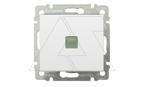 Valena - Выключатель с подсветкой, белый (инд. упаковка) Valena - Выключатель с подсветкой, белый (инд. упаковка)