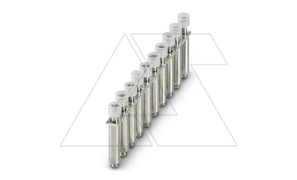 Мостик винтовой SCBI 10-8,15 на 10 полюсов, с изолирующим хомутом, шаг 8,2mm, 24A, cеребристый
