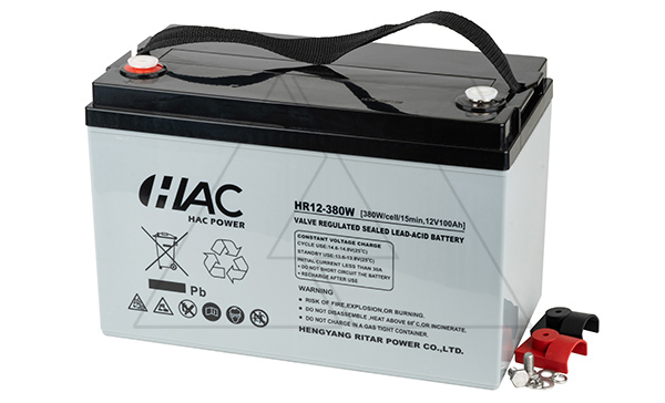 Батарея аккумуляторная HAC HR12-380W, F12(M8), 12V/100Ah, 328x172х215(220) ДxШxВ, 29 кг, 15 лет