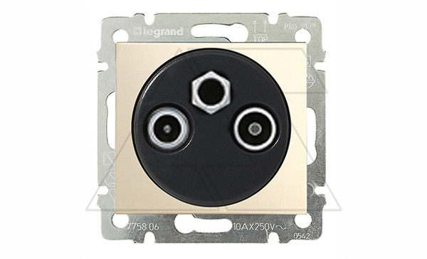 Valena - Розетка TV-RD-SAT-проходн. 2400MHz, < 14 дБ, сл.кость