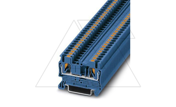 Клемма проходная PT 2,5 BU /5,2mm, push-in, 2 присоед., 2,5(max 4)mm2, 24A, 800V, синяя