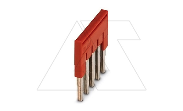Перемычка FBS 5-5 на 5 полюсов, для клемм 5,2mm, 24A, красная