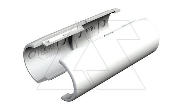 Муфта 2953 M M32 LGR соединительная, трубы Quick-Pipe разъемная, IP44, наружн. Ø38,7мм, серый, ПВХ