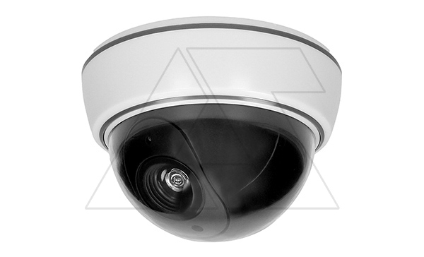 Муляж камеры ORNO c LED-индикатором, внутри и снаружи помещений, белый корпус, питание 3x1,5V AA-батарейки (стикерованный)