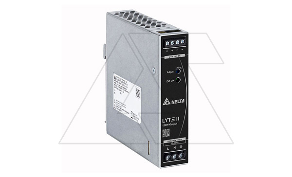 Блок питания импульсный Lyte II, 120W, 5А, 90_264VAC / 24VDC, DIN35, винт.клеммы, ал.корпус