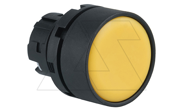 Головка кнопки PB3E, плоская, желтая, без фиксации, без подсветки, 22mm, IP65