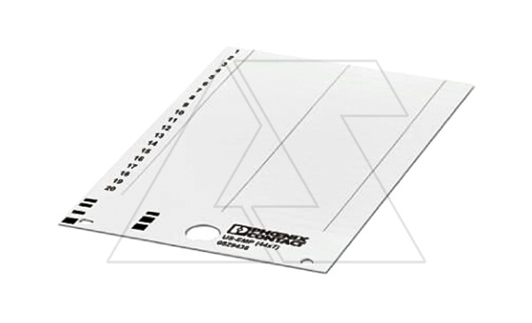 Табличка фиксируемая UniSheet US-EMP (44X7) 40 элементов, 44x7mm, белая