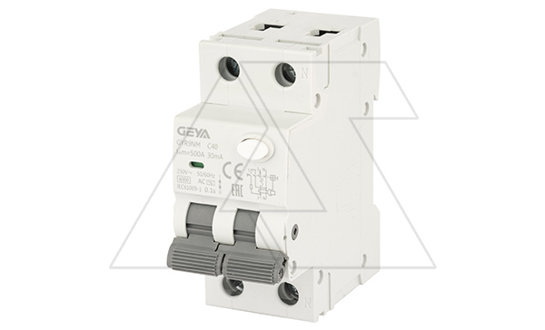 Дифф. авт. выключатель GYR9NM-C40-30mA, 1P+N, 40A, хар-ка C, 6 kA, 30mA, тип AC, 2M Дифф. авт. выключатель GYR9NM-C40-30mA, 1P+N, 40A, хар-ка C, 6 kA, 30mA, тип AC, 2M