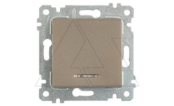 Rita - Выключатель с подсветкой, пруж. зажимы, антрацит Rita - Выключатель с подсветкой, пруж. зажимы, антрацит