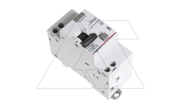 Дифф. авт. выключатель Legrand RX3, электронный, 1P+N, 25A, хар-ка C, 6kA, 30mA, тип AC, 2M Дифф. авт. выключатель Legrand RX3, электронный, 1P+N, 25A, хар-ка C, 6kA, 30mA, тип AC, 2M