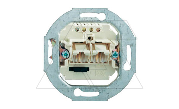 Basic 55 - Розетка 2хRJ-45 UTP CAT6 (лицевая накладка заказывается отдельно)