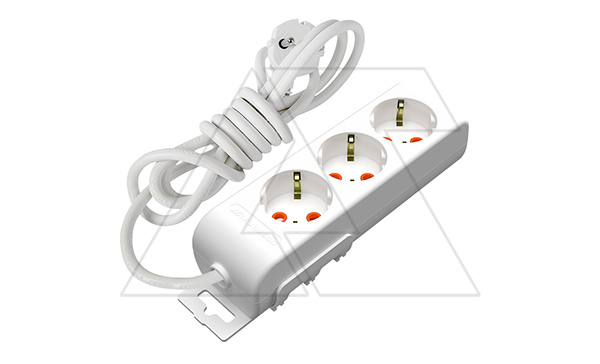 Ri-tech - Удлинитель 3x2P+E, нем. ст., со шторками, кабель 3x1,5мм², 3м, белый Ri-tech - Удлинитель 3x2P+E, нем. ст., со шторками, кабель 3x1,5мм², 3м, белый