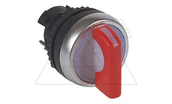 Osmoz - Переключатель с подсветкой 3 положения с фиксацией, 45°(10-12-2 час.), M22, IP66, красный