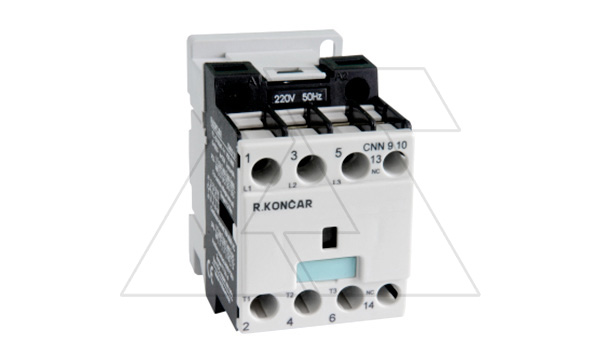 Контактор CNN 9 10 220/230V 50Hz, 3P, 9A/(25A по AC-1), 4.5kW(400VAC), 220/230VAC, 1NO Контактор CNN 9 10 220/230V 50Hz, 3P, 9A/(25A по AC-1), 4.5kW(400VAC), 220/230VAC, 1NO