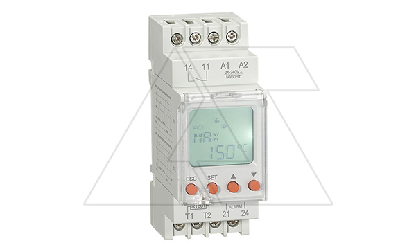 Реле контроля температуры RD-RTS130, 1NO+1NO(Alarm), 16A/2A(Alarm)(250VAC), 24_240VAC/DC, -25_+130°C, с датчиком RT801 IP65, LCD, 2M
