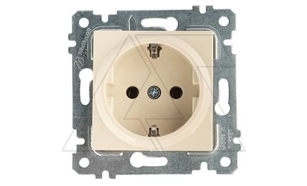 Rita - Розетка 2P+E, сл.кость Rita - Розетка 2P+E, сл.кость