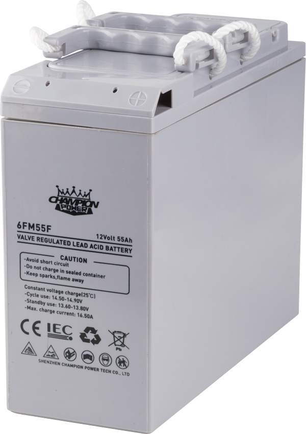 Батарея аккумуляторная фронт-терминальная Champion Power 6FM55F, F8(M6), 12V/55Ah, 277х106х222 ДхШхВ, 12 лет Батарея аккумуляторная фронт-терминальная Champion Power 6FM55F, F8(M6), 12V/55Ah, 277х106х222 ДхШхВ, 12 лет