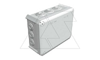 Коробка распред. T 160 без клемм, IP66, 190х150х77мм, 7хМ25, 5хМ32, серый, полипроп. армир.стекловол