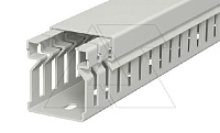 Перфокороб LK4 30025, органайзер для шкафов, 30 x 25 мм (глубина х ширина крышки), L=2000мм, RAL 7030 серый