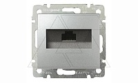 Valena - Розетка 1хRJ-45 UTP CAT6 монтаж на винтах, алюминий