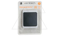 Mini - Розетка 2P+Е 16A/250V, с крышкой, защ.шторки, черно-серый, IP54