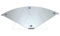 Крышка DFBM 90 300 FS секции угловой горизонтальной 90°, для лотка шириной 300мм, конв. оцинк.