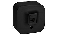Quteo - Розетка RJ-45 5E UTP, накладной монтаж, черный матовый