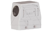 Корпус разъема, размер H10B, кабельный, высокий, угловой ввод M32, металл, IP65, RAL 7037