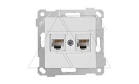 Rita - Розетка 2хRJ-45 кат. 5e UTP, белый