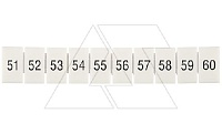 Маркировка клеммных модулей CA509/K5/H/51-60 для клемм 5mm, гориз. "51..60" (упак. 100шт.)