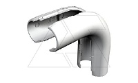Угол 3953 B M16 LGR трубы Quick-Pipe 90° разъемный, IP44, наружн. Ø20,4мм, серый, ПВХ