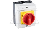 Выключатель нагрузки UKP1-432, 3Р+N, 32А(AC21), 440VAC, 11kW(AC23A), красная блокируемая рукоятка, в корпусе IP65