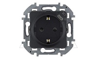 Inspiria - Розетка 2P+E нем. стд., с USB Type С, 1500mA- 5В (антрацит)