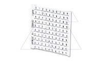 Маркировка MC612PC/6 (карта 39шт.) размер 5,6х12мм, белый