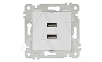 Rita - Розетка 2xUSB Type A, белый