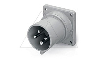 Разъем пром. силовой CEE встраиваемый, штекер, 16A, 3P+E 6h, 380_415VAC 50/60Hz, уст. 75x75mm, IP44/IP54, серия OPTIMA